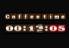 Coffee Time Clock Royalty Free Stock Photography