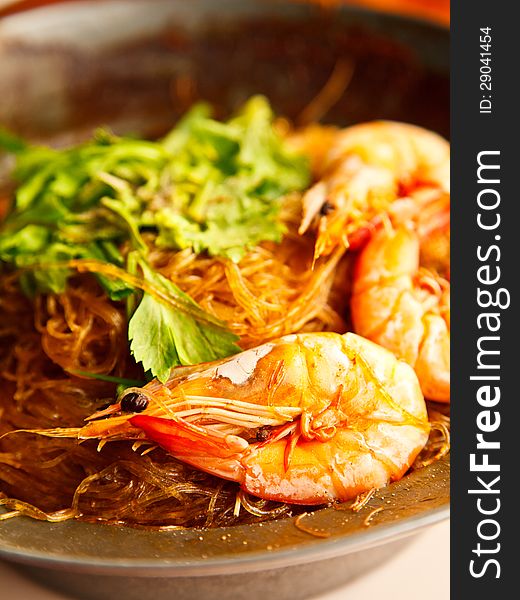 Shrimp Potted With Vermicelli