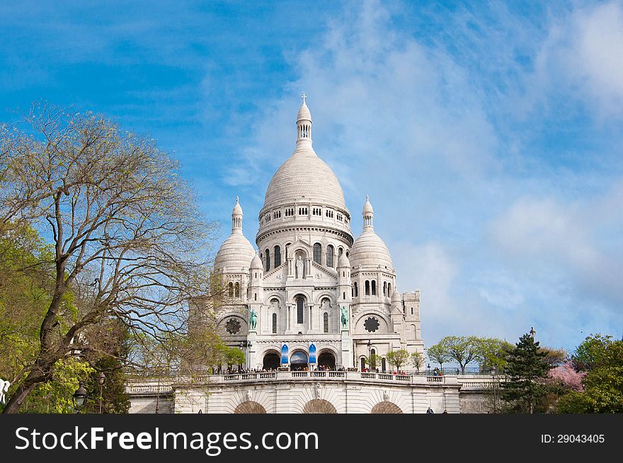 Beautiful church in Paris in sunny day. Beautiful church in Paris in sunny day