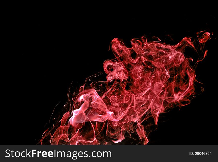 black background with red smoke