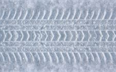 Tire Track In The Snow Royalty Free Stock Image Tire Track In The Snow Royalty Free Stock Image