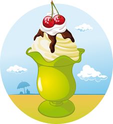 Ice Cream Cup - Holiday Refreshing Royalty Free Stock Images Ice Cream Cup - Holiday Refreshing Royalty Free Stock Images