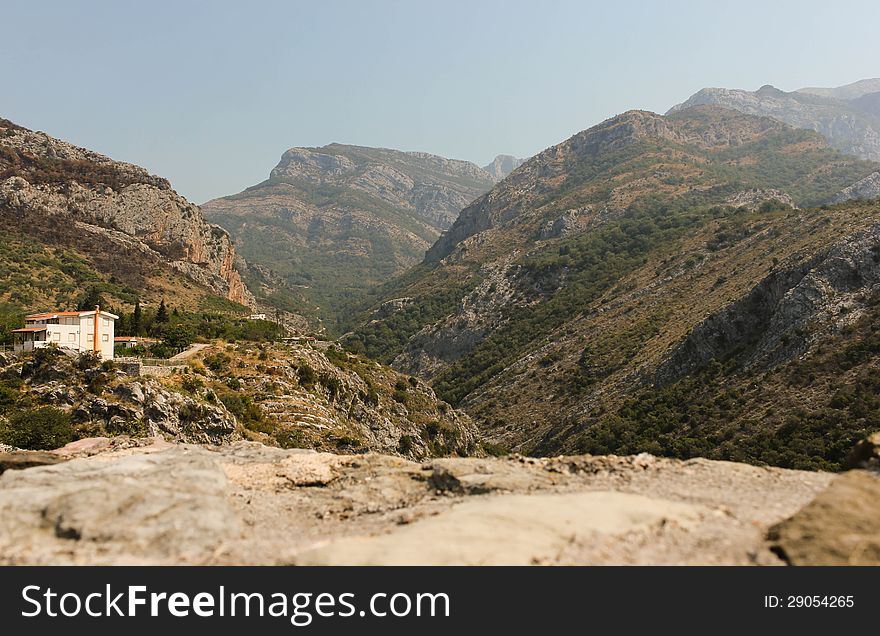 Valley near the town bar. The photo shows an interesting terrain. Valley near the town bar. The photo shows an interesting terrain.