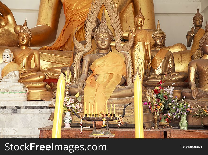 Buddha statues in Lopburi province, Thailand. Buddha statues in Lopburi province, Thailand