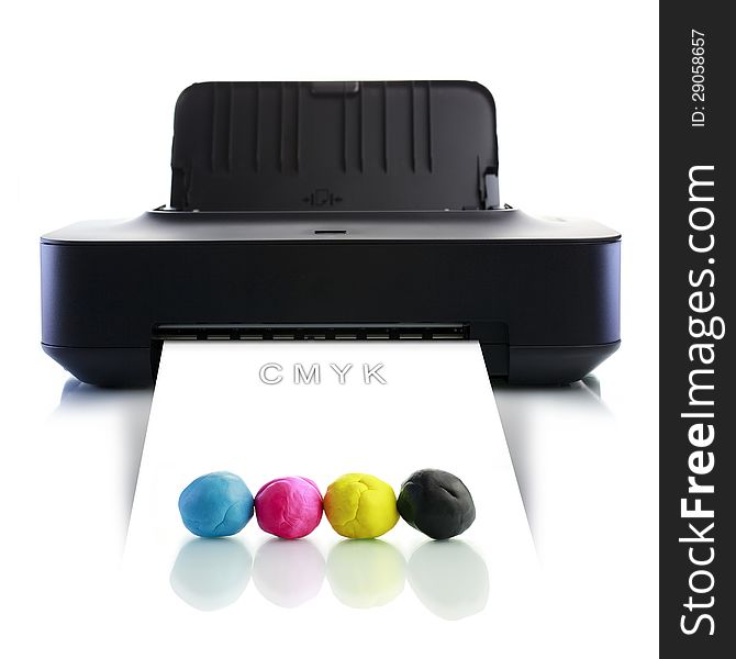 CMYK printer, CMYK Plasticine, cyan magenta yellow key