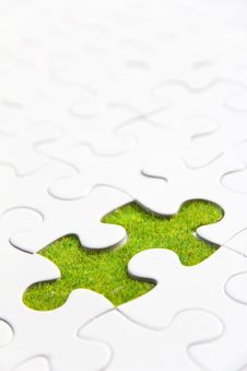 Missing Puzzle Piece Stock Photography