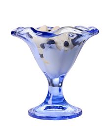 Ice Cream With Bilberry Stock Images