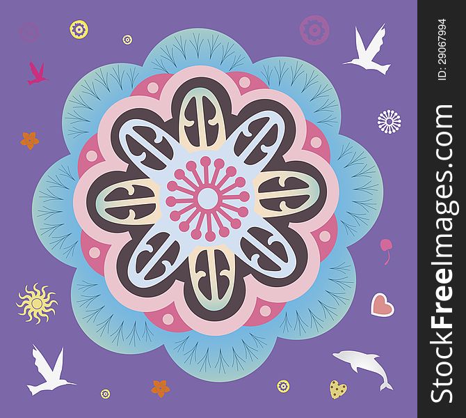 Flower elements and mandalas with esoteric sense for yoga practice and design for health and wellbeing. Flower elements and mandalas with esoteric sense for yoga practice and design for health and wellbeing