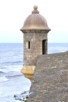 Turret At The Fortress Of San Juan Royalty Free Stock Photography Turret At The Fortress Of San Juan Royalty Free Stock Photography