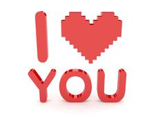 Heart And I Love You Text. Royalty Free Stock Photo Heart And I Love You Text. Royalty Free Stock Photo