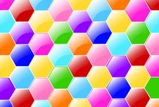 Candy Hexagons Wallpaper Stock Image