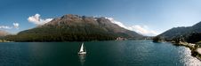 Alpine Lake St Moritz Panorama Stock Images Alpine Lake St Moritz Panorama Stock Images