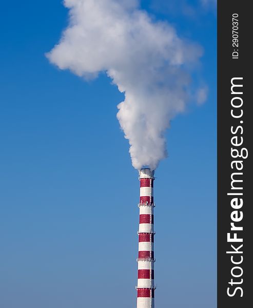 Chimney and Smoke in the clear sky. Chimney and Smoke in the clear sky