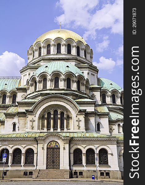 Alexander Nevsky cathedral and square in Sofia, Bulgaria.