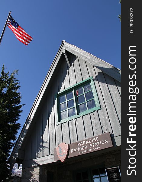 Mt Rainier, Washington, US, Ranger Station. Mt Rainier, Washington, US, Ranger Station