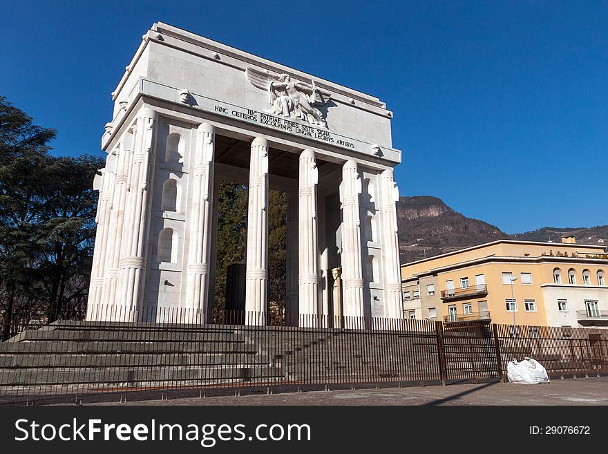 The Victory Monument in Bolzano