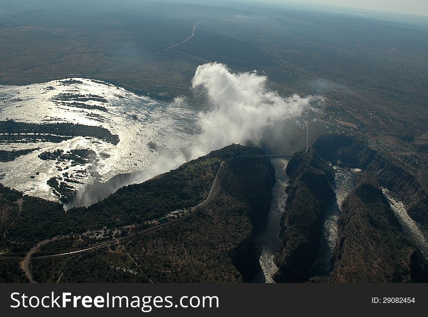 Victoria Falls - Aerial View