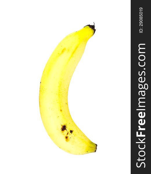 Ripe Banana isolated on white