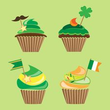 Cupcakes For St.patrick`s Day Royalty Free Stock Photography Cupcakes For St.patrick`s Day Royalty Free Stock Photography