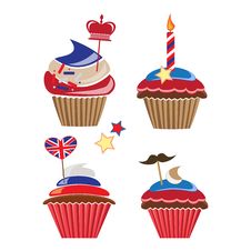 Cupcakes For United Kingdom Party Stock Photography Cupcakes For United Kingdom Party Stock Photography