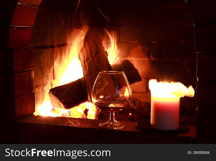 Fireplace wine