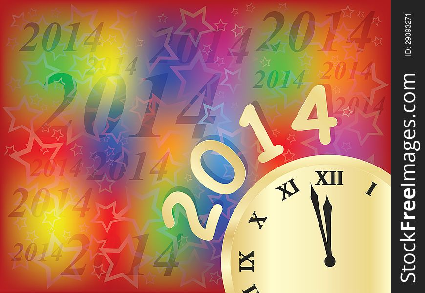 New Year 2014 bright holiday background. New Year 2014 bright holiday background