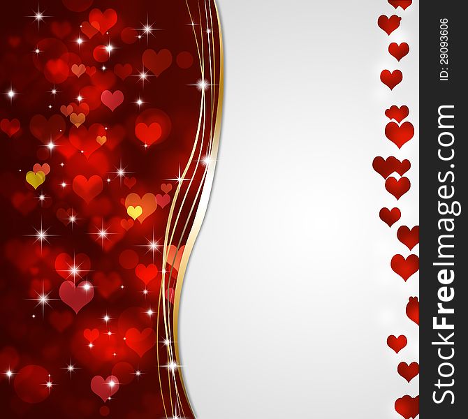 Red heart background for the lovers day. Red heart background for the lovers day