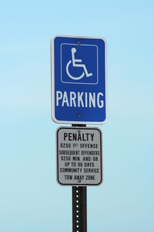 Handicapped Parking Sign Stock Photography Handicapped Parking Sign Stock Photography