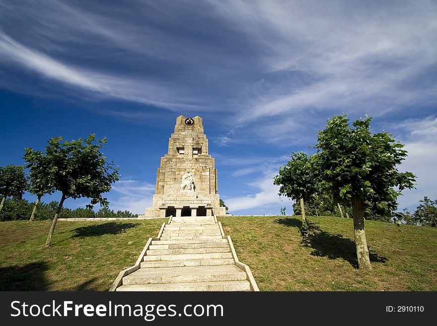 Holy place in the top of the hill with blue sky. Holy place in the top of the hill with blue sky