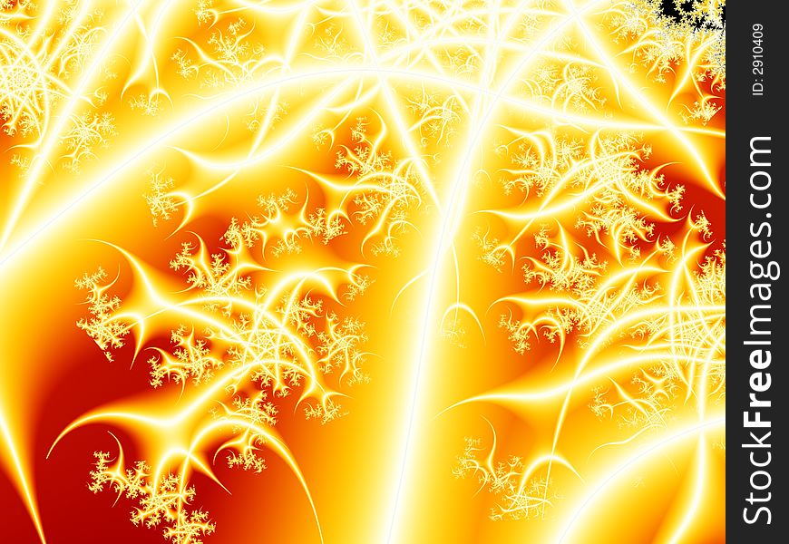 Fractal rendered abstract futuristic background