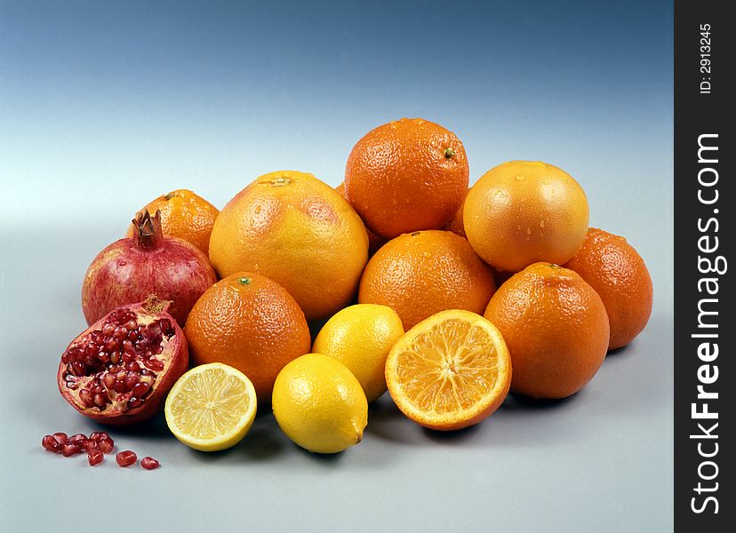 Set of different bright tasty fruits. Set of different bright tasty fruits