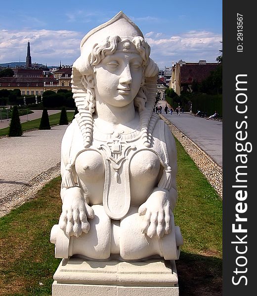 Statue in Belvedere Palace in Vienna