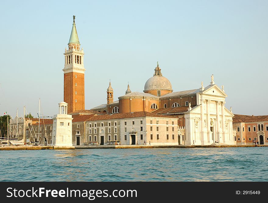 The Venice port is a country under water in Italy. The Venice port is a country under water in Italy