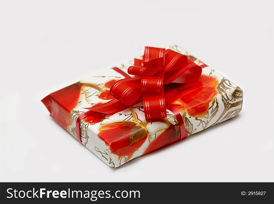 An image of  box with present on white background. An image of  box with present on white background