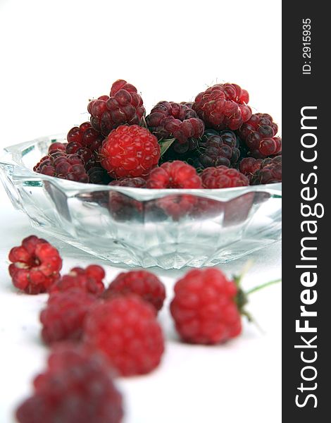 Raspberry isolated in White Background