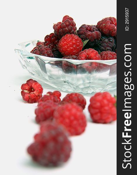 Raspberry isolated in White Background