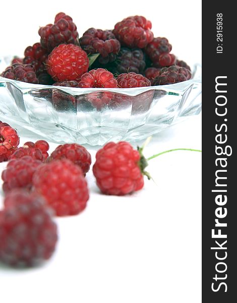 Raspberry isolated in White Background