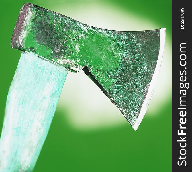 The joiner's tool on a green background. The joiner's tool on a green background