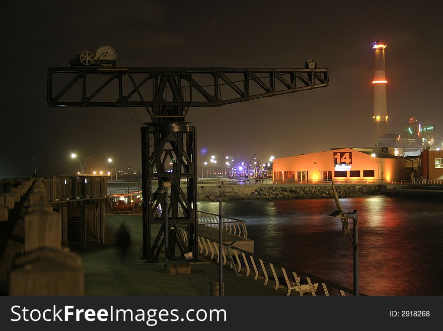 Jetty by night tel viv israel