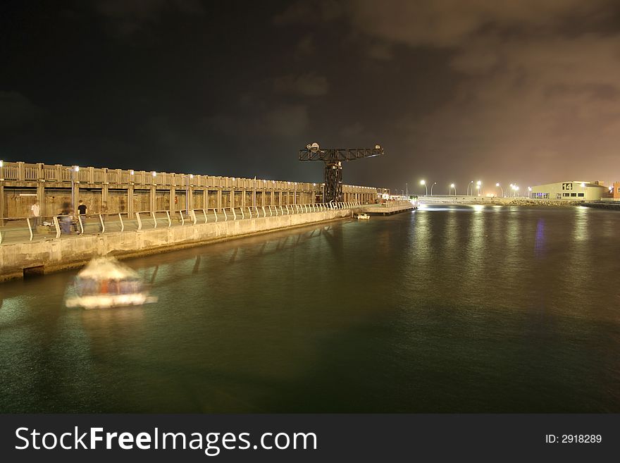 Jetty by night tel viv israel