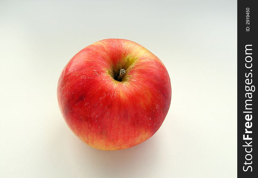 Red apple. Fruit piece. Sweet and juicy. Red apple. Fruit piece. Sweet and juicy.