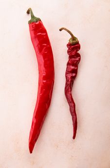 Dry Chili And Fresh Chili Stock Photos Dry Chili And Fresh Chili Stock Photos