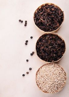 Sesame,cloves Stock Photo Sesame,cloves Stock Photo