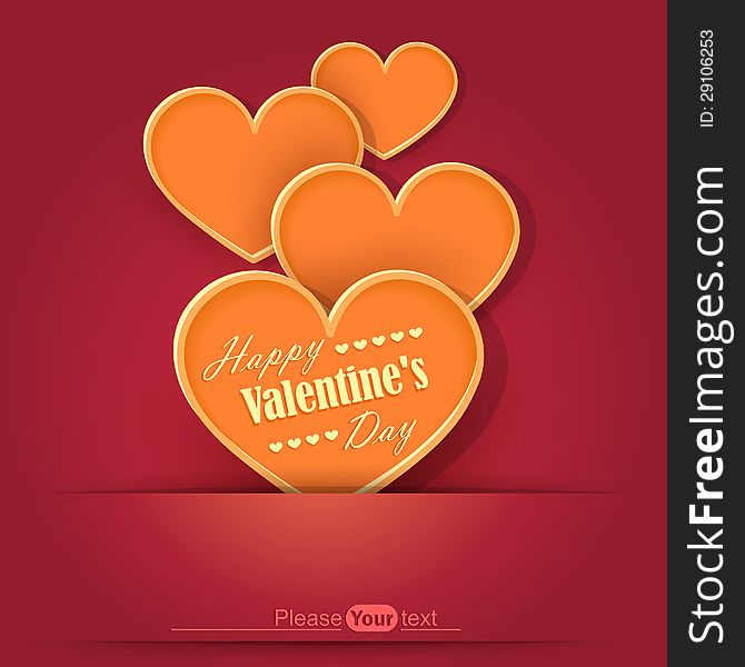 Creative design with hearts for Valentines Day. Vector. Creative design with hearts for Valentines Day. Vector