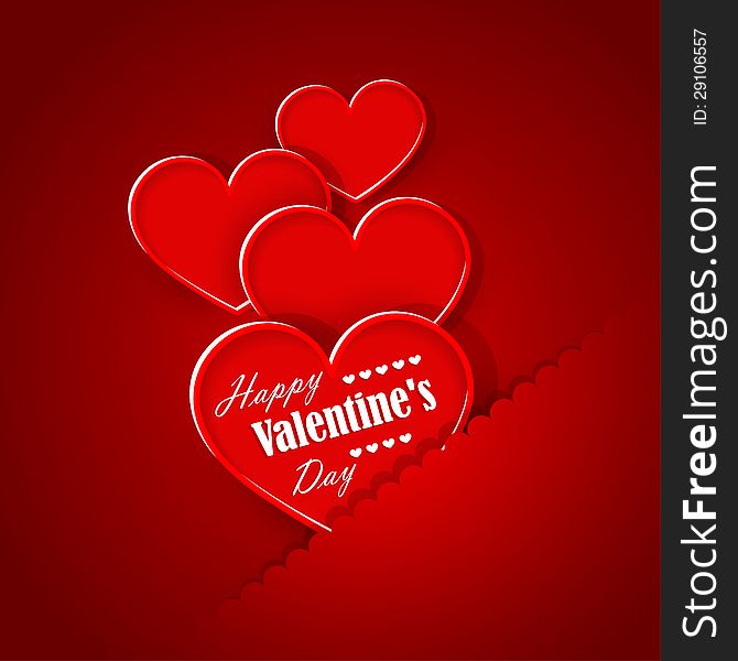 Creative design with hearts for Valentines Day. Vector. Creative design with hearts for Valentines Day. Vector