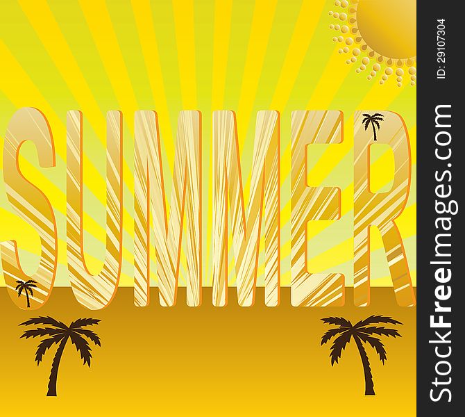 Summer holiday whit palm trees.vector. Summer holiday whit palm trees.vector