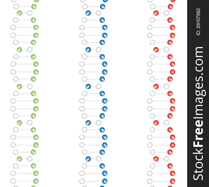 DNA strand illustration on white background.vector