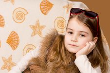 Young Girl With Sunglasses On Her Head Royalty Free Stock Image Young Girl With Sunglasses On Her Head Royalty Free Stock Image
