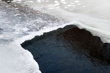 Hole In The Ice On The River And Clean Water Stock Image Hole In The Ice On The River And Clean Water Stock Image