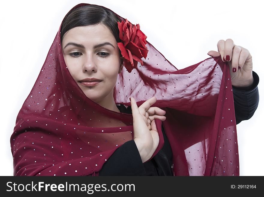 Young woman is dancing flamenco. Young woman is dancing flamenco